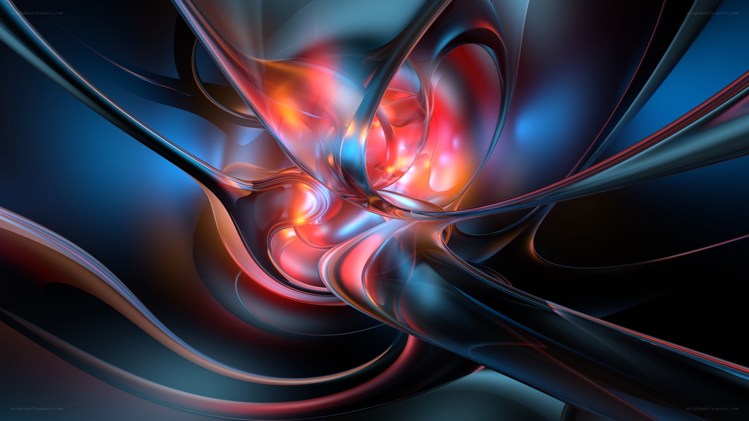 Abstract fluid motion art