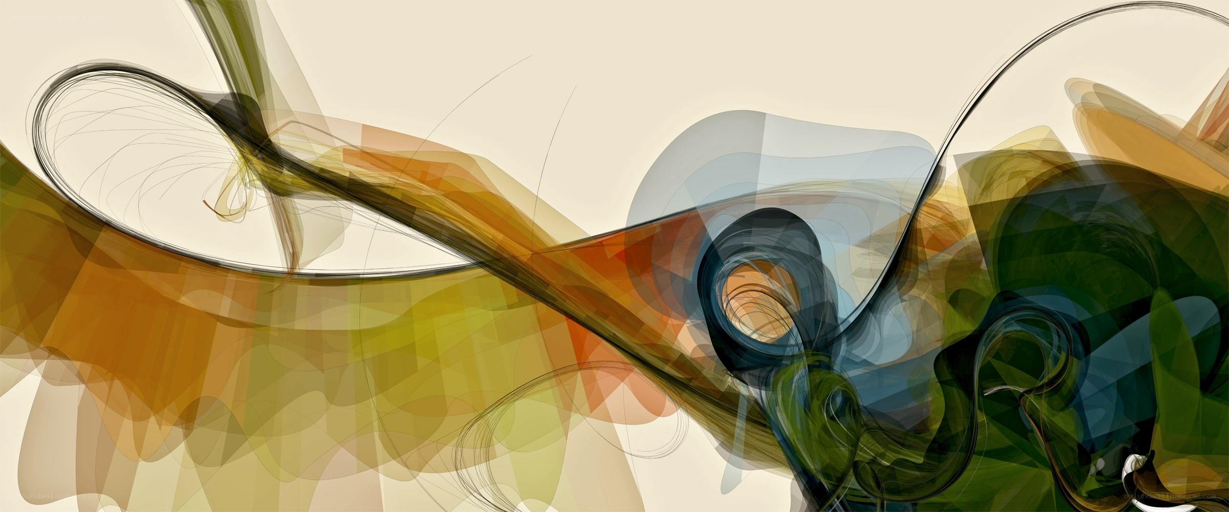 Abstract fluid motion art