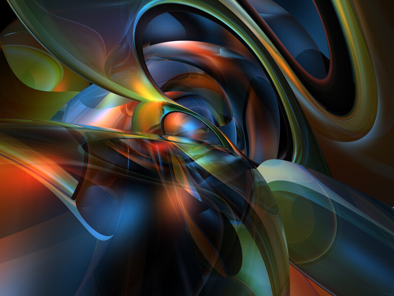 Abstract fluid motion art