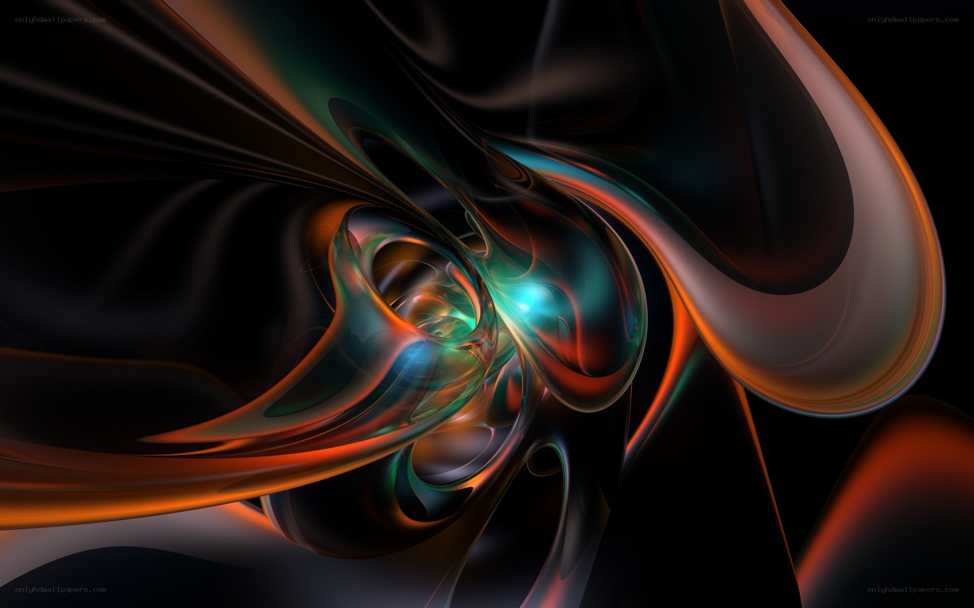 Abstract fluid motion art