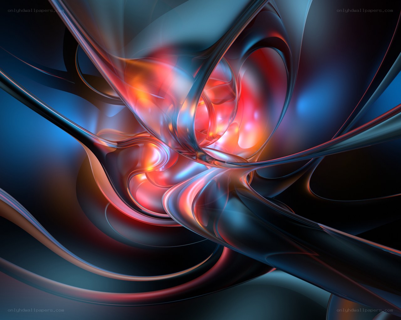 Abstract fluid motion art