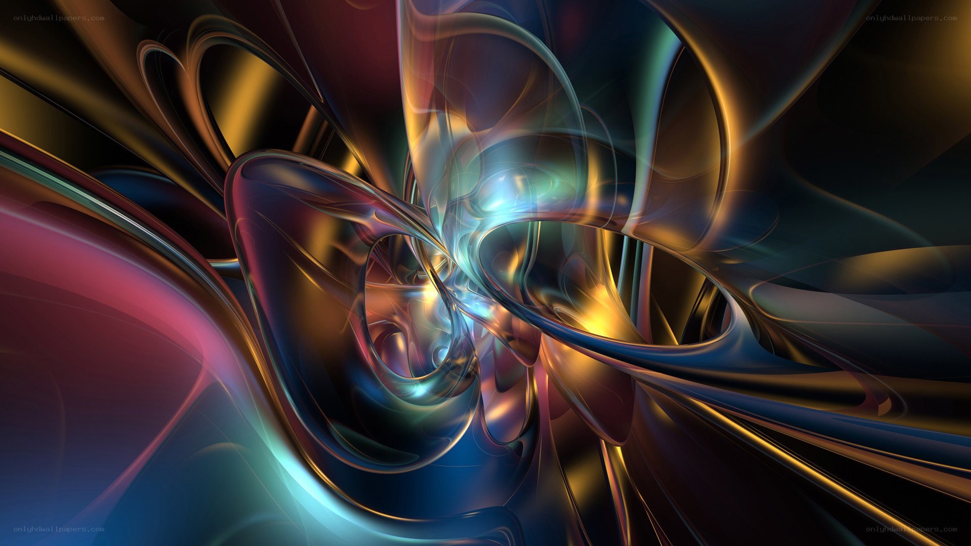 Abstract fluid motion artwork