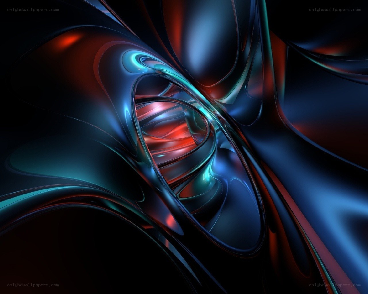 Abstract fluid motion in dark tones