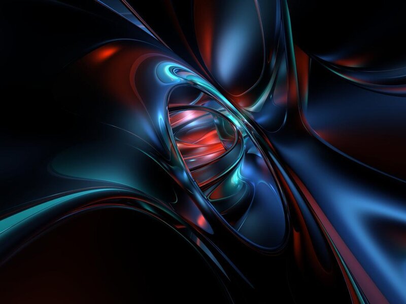 Abstract fluid motion in dark tones