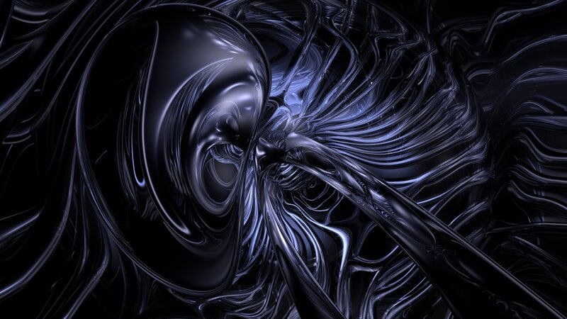 Abstract fluid motion in dark tones