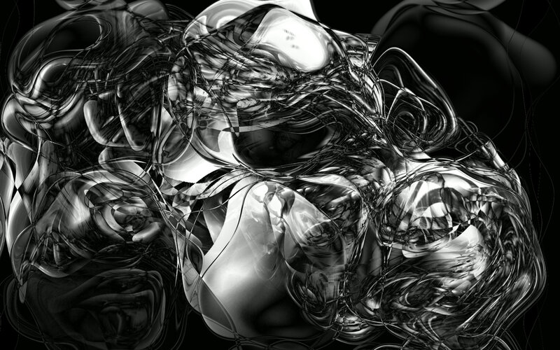 Abstract fluid motion in monochrome