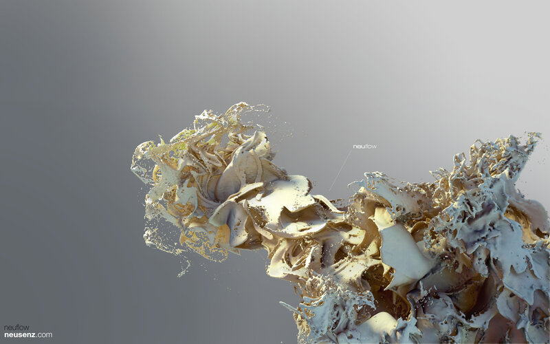 abstract fluid motion sculpture