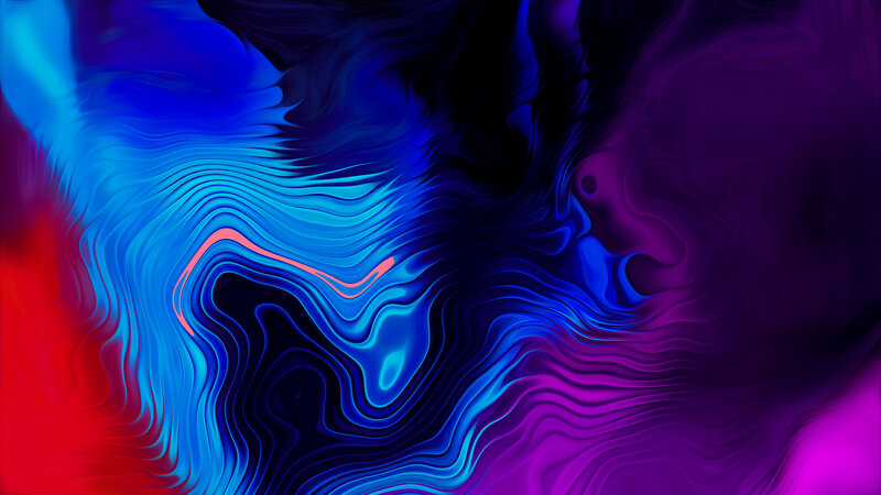 Abstract Fluid Pattern — Blue, Dynamic, Digital Art