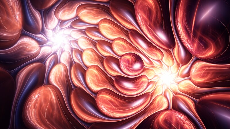 Abstract Fluid Pattern — Red, Dramatic
