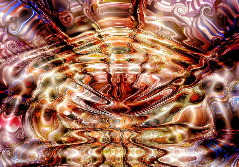 Abstract Fluid Pattern — Red, Hypnotic