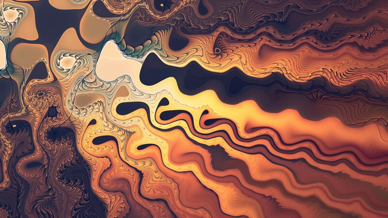 Abstract Fluid Patterns — Orange