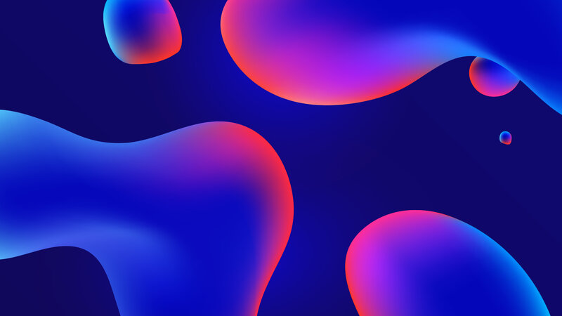 Abstract Fluid Shapes — Blue, Calm, Gradient