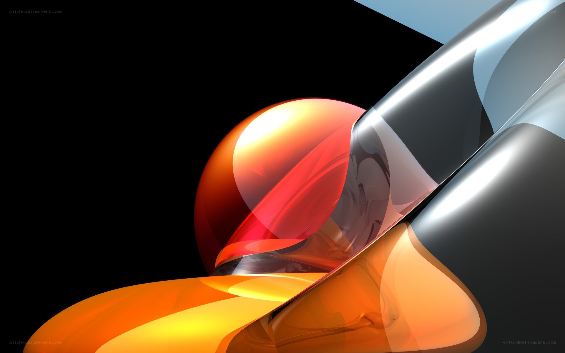 Abstract fluid shapes in motion