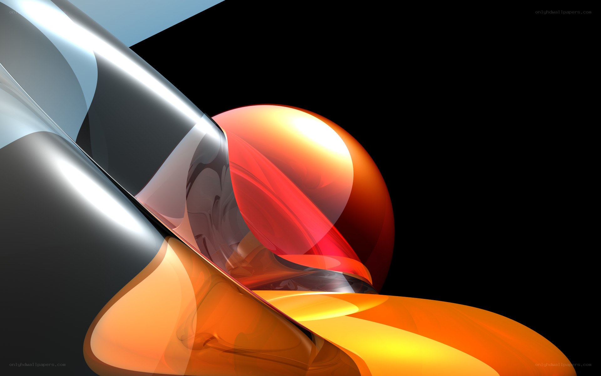 Abstract fluid shapes in motion