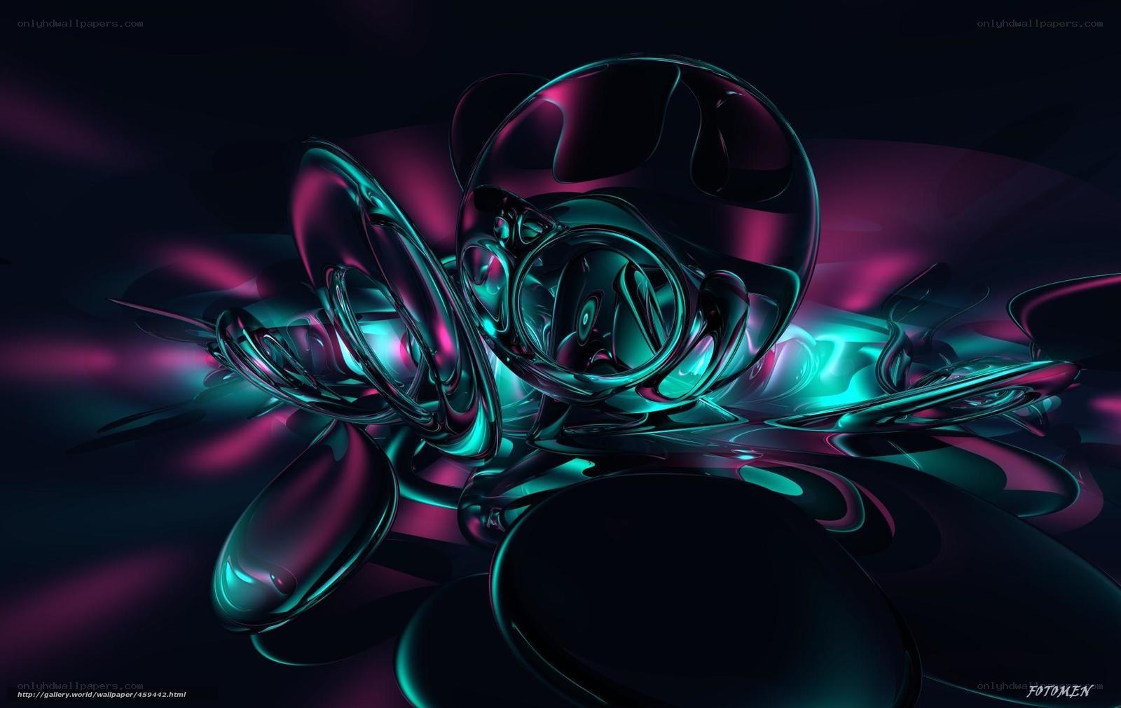 Abstract fluid shapes in neon colors