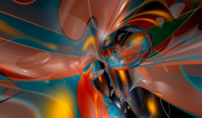 Abstract Fluid Shapes — Orange