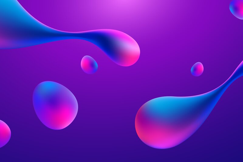 Abstract Fluid Shapes — Purple, Hypnotic