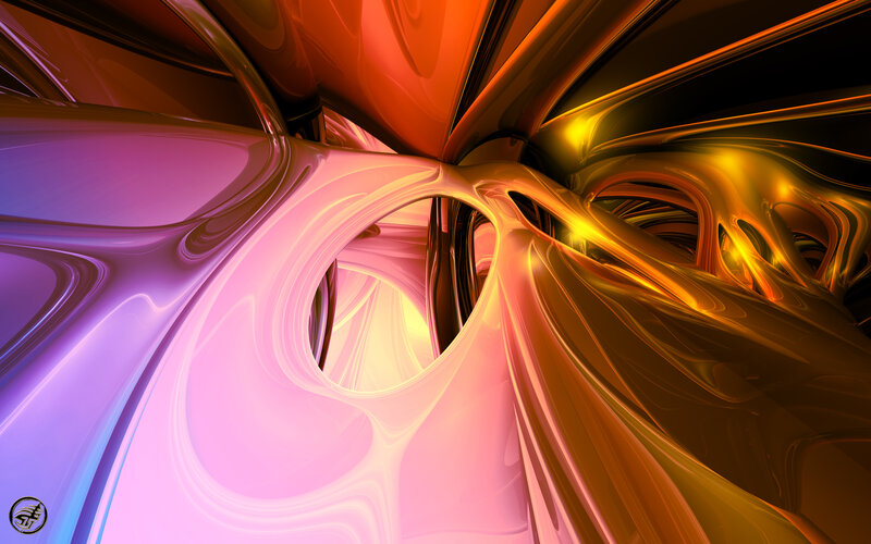 Abstract Fluid Shapes — Purple
