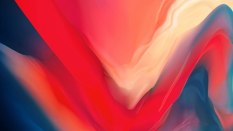 Abstract Fluid Shapes — Red, Dynamic, Blue