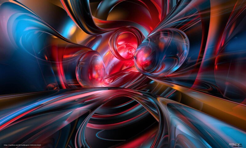 Abstract Fluid Shapes — Red, Dynamic