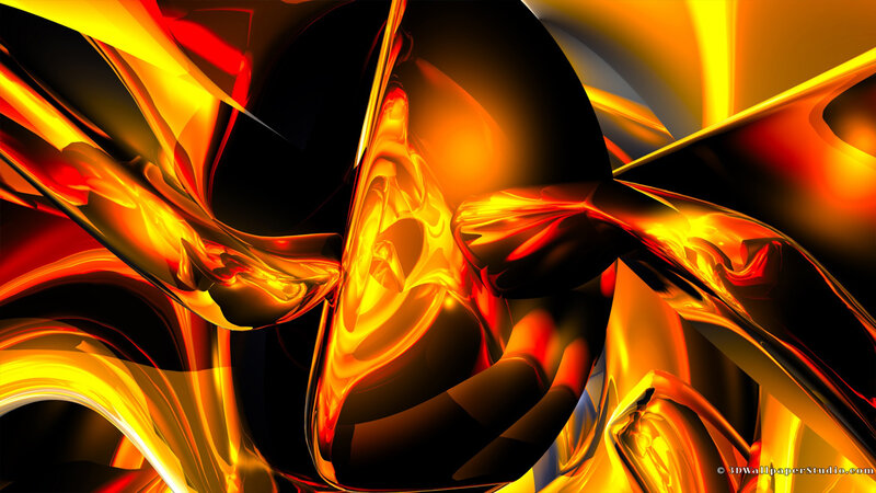 Abstract Fluid Shapes — Yellow