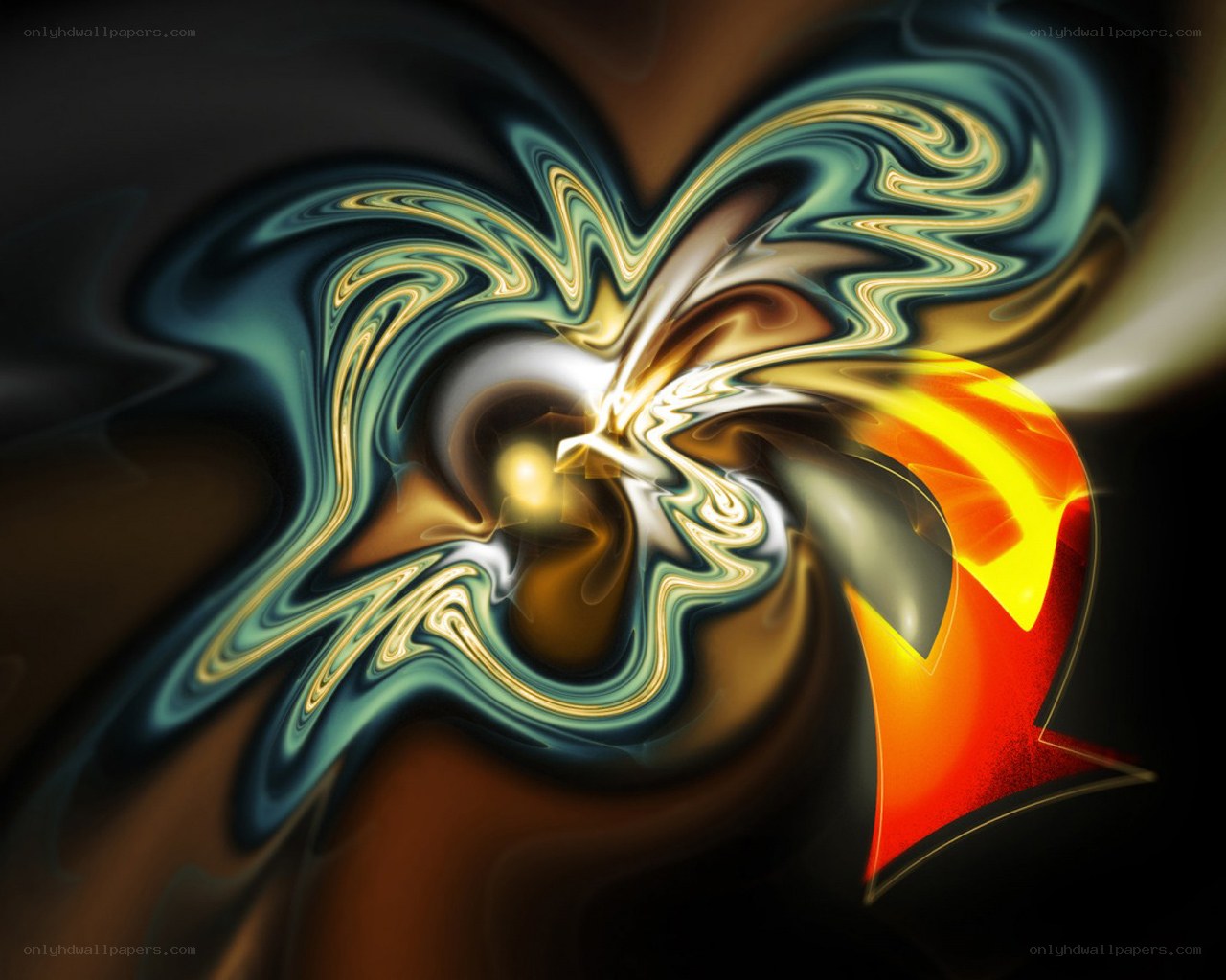 Abstract fluid swirl art