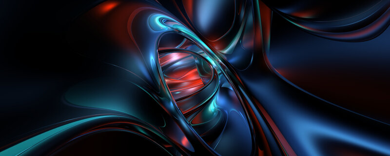 Abstract Fluid Swirl — Blue, Dramatic