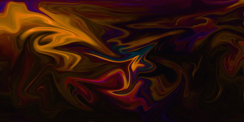 Abstract Fluid Swirls — Black, Dramatic