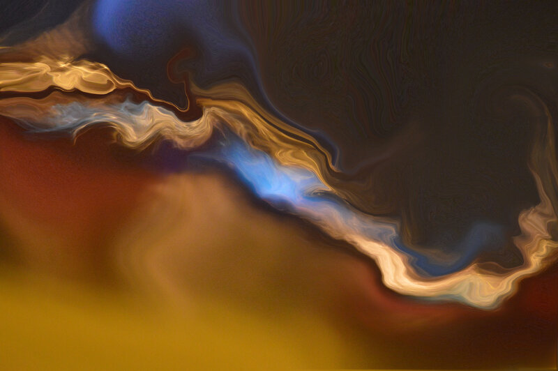 Abstract Fluid Swirls — Blue, Dramatic, Digital Art, Colors