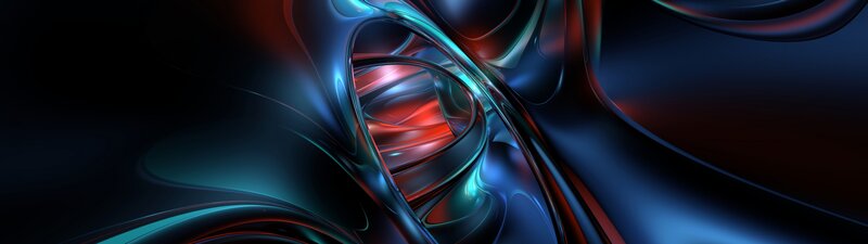 Abstract Fluid Swirls — Blue, Dramatic, Digital Art, Light, Reflection