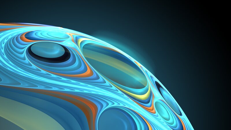 Abstract Fluid Swirls — Blue, Serene