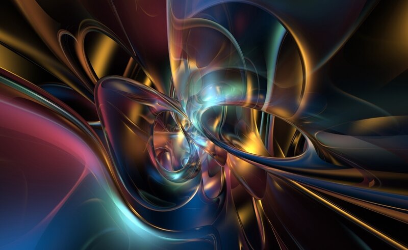 Abstract Fluid Swirls — Blue