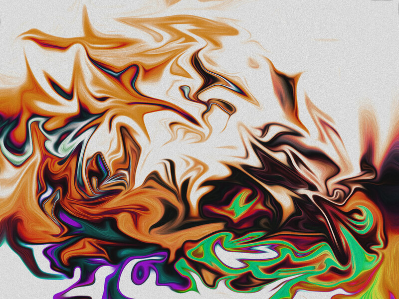 Abstract Fluid Swirls — Orange