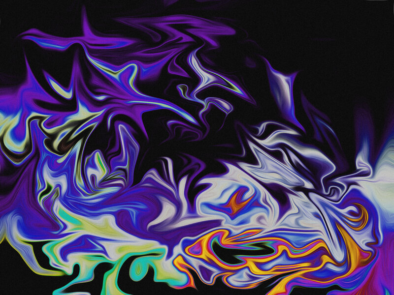 Abstract Fluid Swirls — Purple, Dynamic