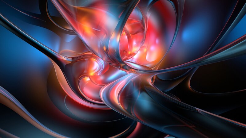Abstract Fluid Swirls — Red, Dramatic