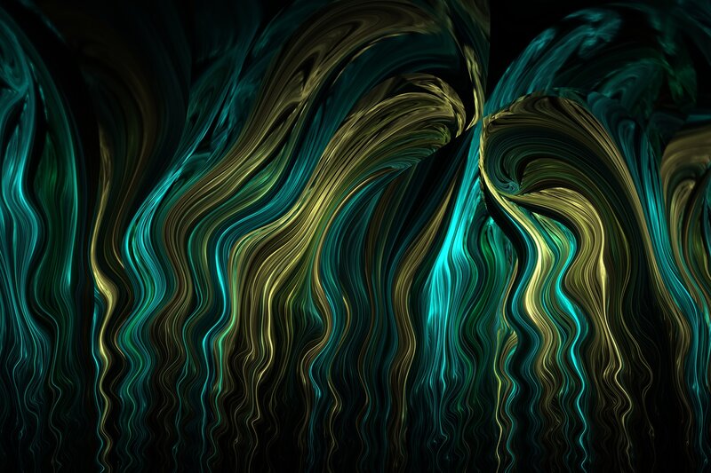 Abstract Fluid Swirls — Teal