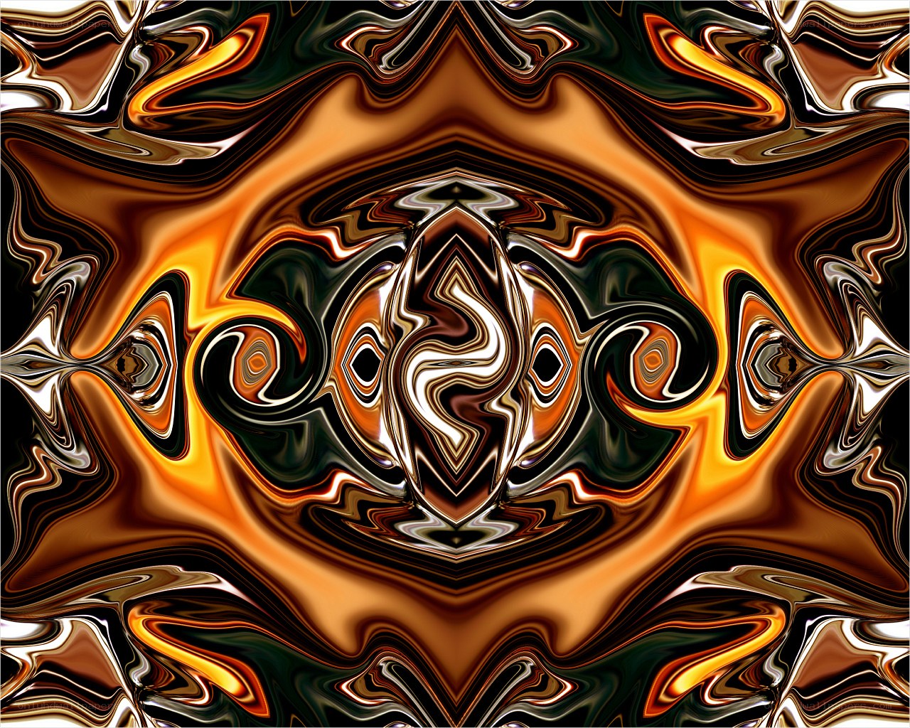 Abstract fluid symmetry art