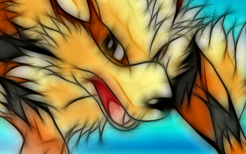 abstract fox face art