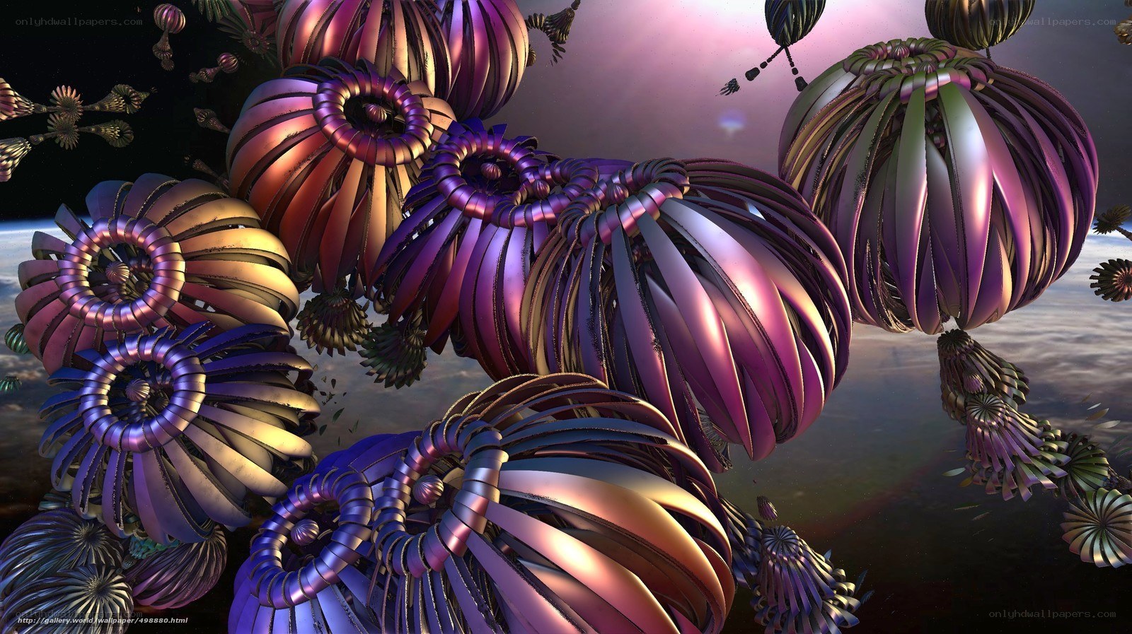 Abstract fractal alien landscape