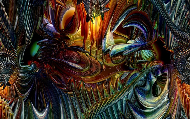 Abstract fractal art composition