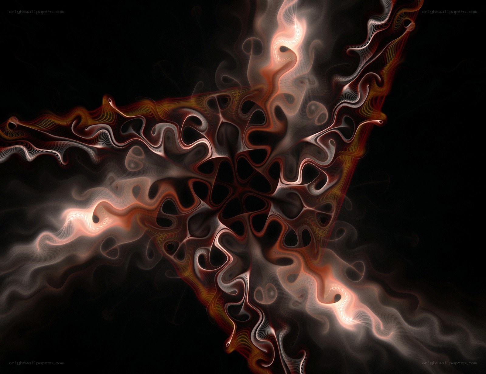 Abstract fractal art with flowing patterns