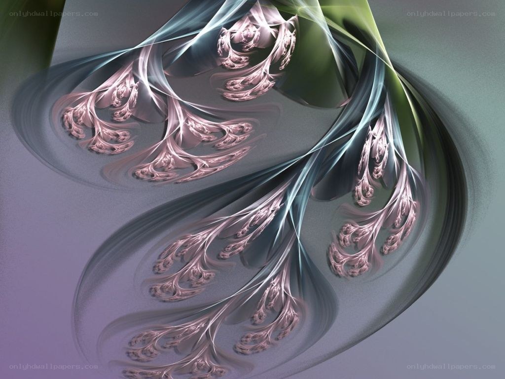Abstract fractal art with flowing patterns