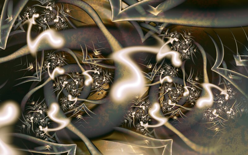 Abstract fractal art with glowing patterns