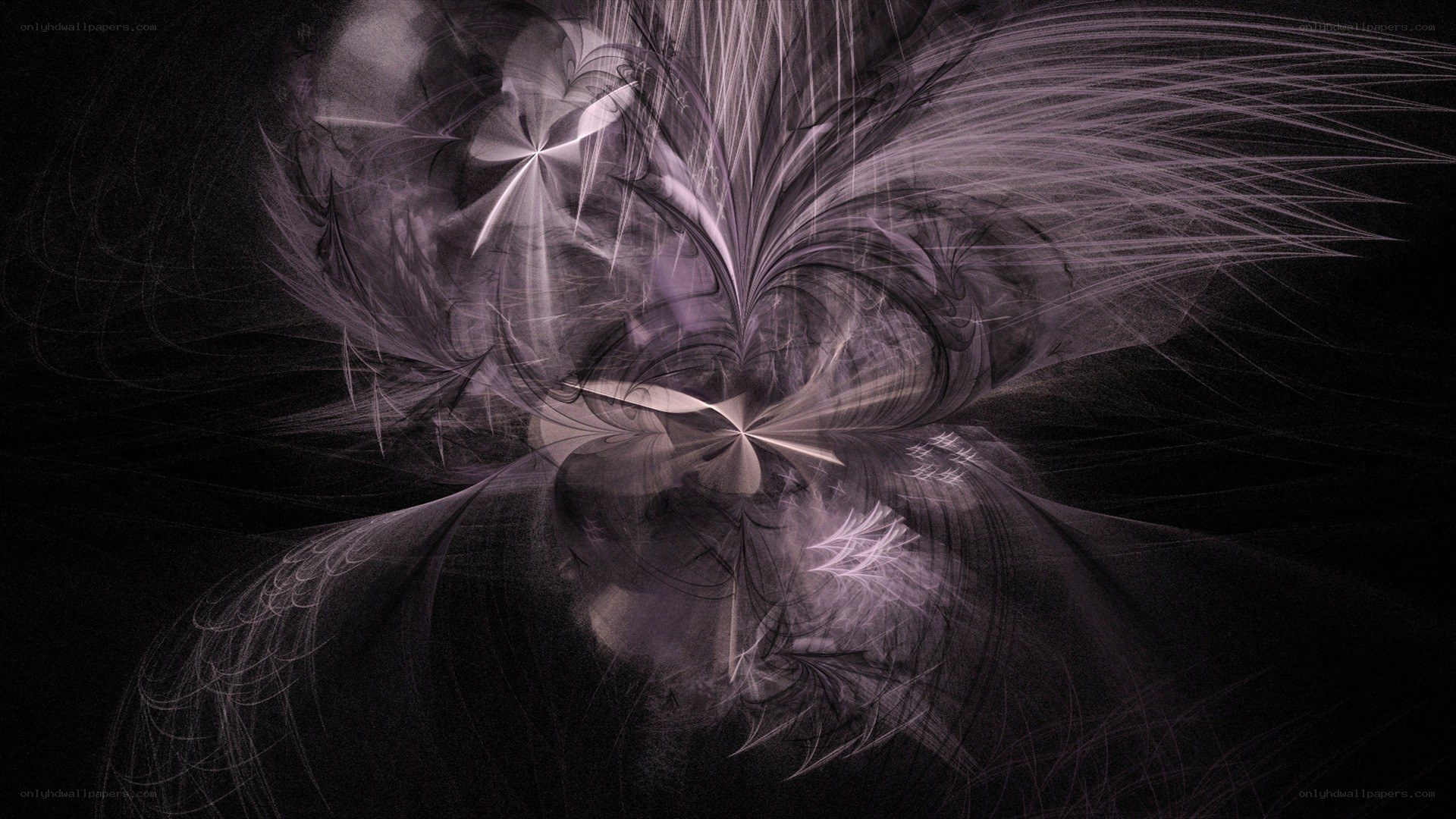 Abstract fractal art with light patterns