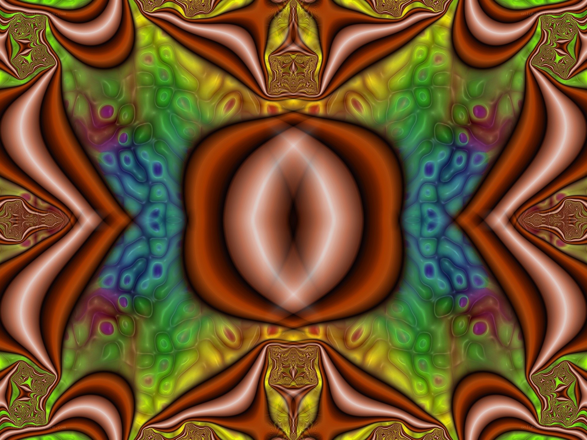 Abstract fractal art with organic patterns