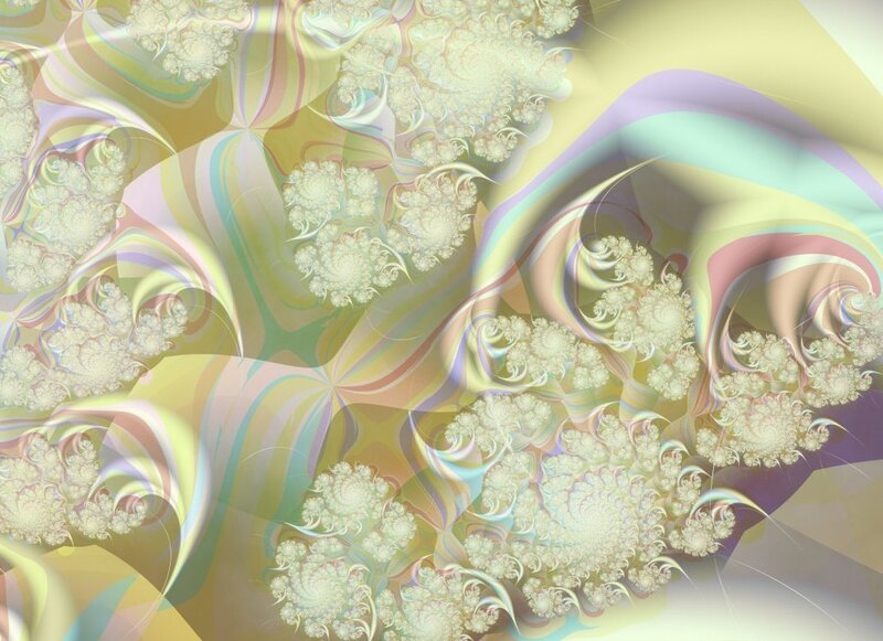 Abstract fractal art with pastel colors