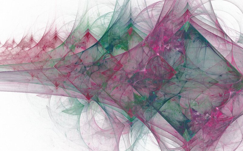 abstract fractal art with pink and green