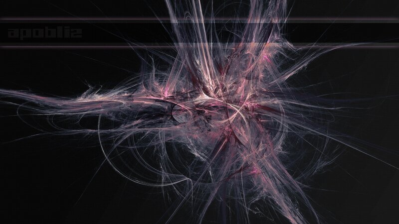 abstract fractal art with pink and white lines