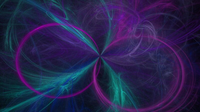Abstract fractal art with purple and teal