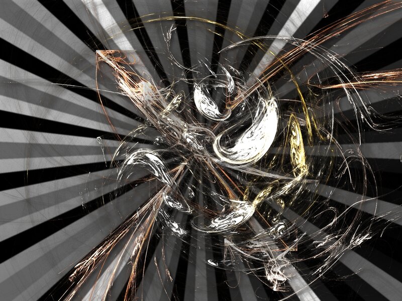 abstract fractal art with radial lines